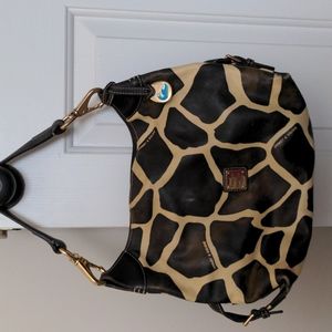 Dooney and Bourke giraffe print leather hobo bag